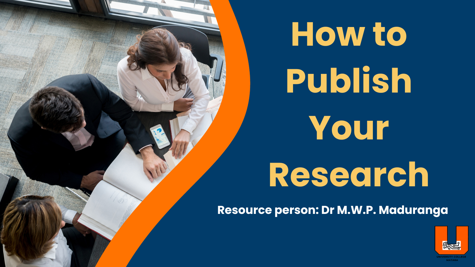 “How to Publish Your Research”. Research Workshop Image